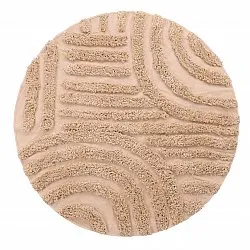 Okrągły dywan - Cazorla Natural Cotton Shaggy (beżowy)