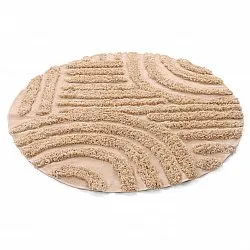 Okrągły dywan - Cazorla Natural Cotton Shaggy (beżowy)