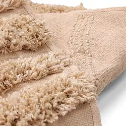 Okrągły dywan - Cazorla Natural Cotton Shaggy (beżowy)