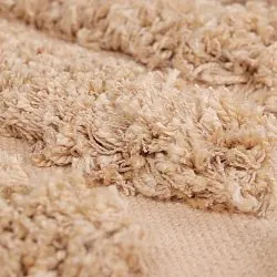 Okrągły dywan - Cazorla Natural Cotton Shaggy (beżowy)