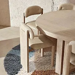 Okrągły dywan - Cefalu Natural Cotton Shaggy (wielokolorowy)