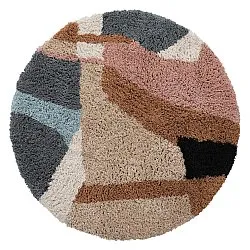 Okrągły dywan - Cefalu Natural Cotton Shaggy (wielokolorowy)