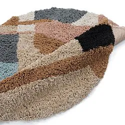 Okrągły dywan - Cefalu Natural Cotton Shaggy (wielokolorowy)