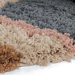 Okrągły dywan - Cefalu Natural Cotton Shaggy (wielokolorowy)