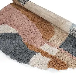 Okrągły dywan - Cefalu Natural Cotton Shaggy (wielokolorowy)
