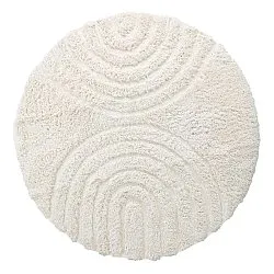 Okrągły dywan - Lindos Natural Cotton Shaggy (biały)