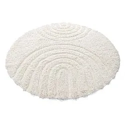 Okrągły dywan - Lindos Natural Cotton Shaggy (biały)