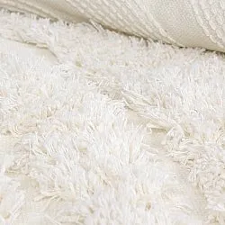 Okrągły dywan - Lindos Natural Cotton Shaggy (biały)