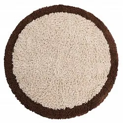 Okrągły dywan - Sagres Natural Cotton Shaggy (złamana biel/brązowy)