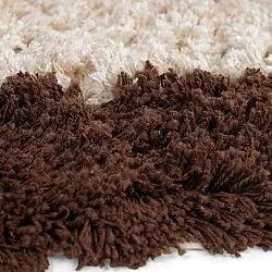 Okrągły dywan - Sagres Natural Cotton Shaggy (złamana biel/brązowy)