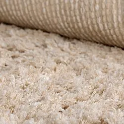 Okrągły dywan - Sagres Natural Cotton Shaggy (złamana biel/brązowy)