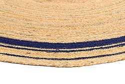 Okrągły dywan - Bundi (juty/niebieski)