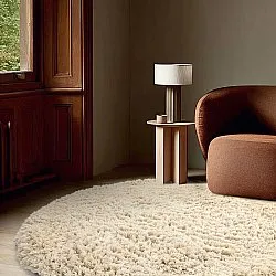 Okrągły dywan - Aliste Wool Shaggy (alabaster gleam)