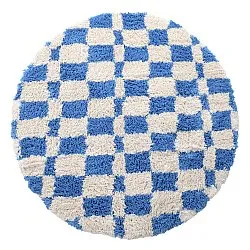 Okrągły dywan - Atrani Natural Cotton Shaggy (niebieski)