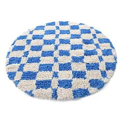 Okrągły dywan - Atrani Natural Cotton Shaggy (niebieski)