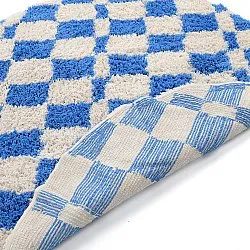 Okrągły dywan - Atrani Natural Cotton Shaggy (niebieski)