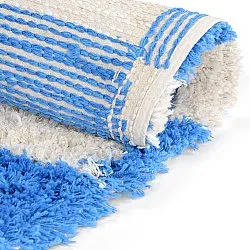 Okrągły dywan - Atrani Natural Cotton Shaggy (niebieski)