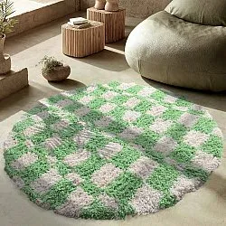 Okrągły dywan - Atrani Natural Cotton Shaggy (zielony)
