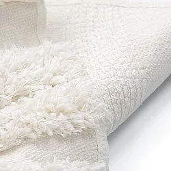 Okrągły dywan - Cazorla Natural Cotton Shaggy (białawy)
