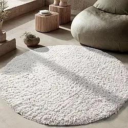 Okrągły dywan - Combarro Solid Cotton Shaggy (krem)