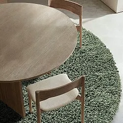 Okrągły dywan - Combarro Solid Cotton Shaggy (zielony)
