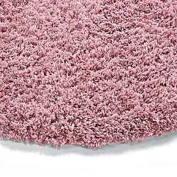 Okrągły dywan - Combarro Solid Cotton Shaggy (jasnoróżowy)
