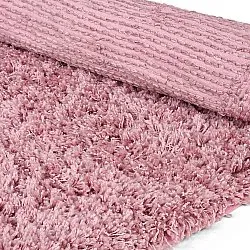 Okrągły dywan - Combarro Solid Cotton Shaggy (jasnoróżowy)
