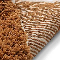 Okrągły dywan - Kalymnos Natural Cotton Shaggy (złamana biel/ochra)