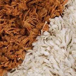 Okrągły dywan - Kalymnos Natural Cotton Shaggy (złamana biel/ochra)