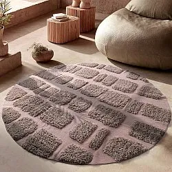 Okrągły dywan - Otranto Natural Cotton Shaggy (taupe)