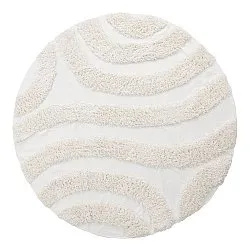 Okrągły dywan - Sivota Natural Cotton Shaggy (białawy)