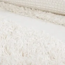 Okrągły dywan - Sivota Natural Cotton Shaggy (białawy)