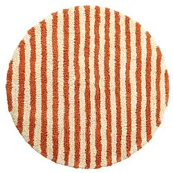 Okrągły dywan - Thira Stripe Cotton Shaggy (jasnożółty/jasnopomarańczowy)