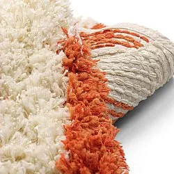 Okrągły dywan - Thira Stripe Cotton Shaggy (jasnożółty/jasnopomarańczowy)