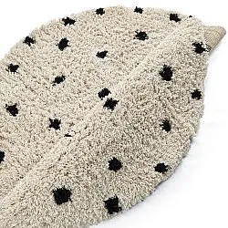 Okrągły dywan - Soria Natural Cotton Shaggy (złamana biel/czarny)