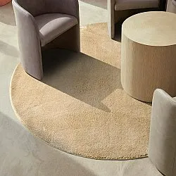 Okrągły dywan - Aranga Super Soft Fur (ciemny beż)