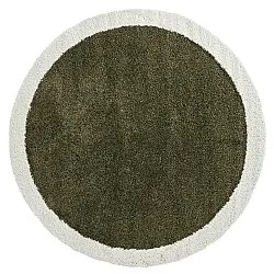 Okrągły dywan - Conques (zielony/biały)