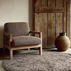 Okrągły dywan - Aliste Wool Shaggy (brązowy)