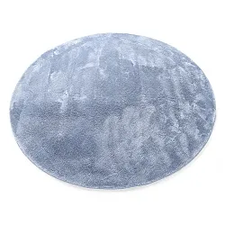 Okrągły dywan - Aranga Super Soft Fur (stalowy niebieski)
