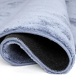 Okrągły dywan - Aranga Super Soft Fur (stalowy niebieski)