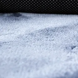 Okrągły dywan - Aranga Super Soft Fur (stalowy niebieski)