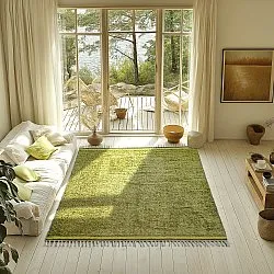 Dywany shaggy - Celina Natural Cotton Shaggy (zielony/żółty)