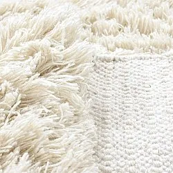 Dywany shaggy - Fassale Hand Woven Wool Shaggy (biały)