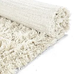 Dywany shaggy - Fassale Hand Woven Wool Shaggy (biały)