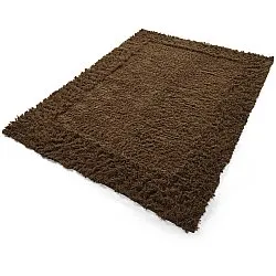 Dywany shaggy - Melilla Hand Woven Wool Shaggy (brązowy)