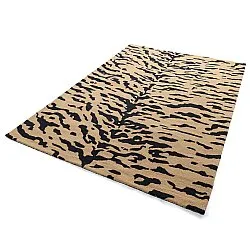 Dywany shaggy - Zebra Tufted Wool Premium (beżowy/czarny)