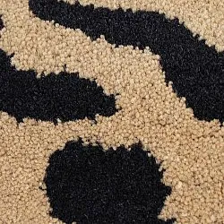 Dywany shaggy - Zebra Tufted Wool Premium (beżowy/czarny)