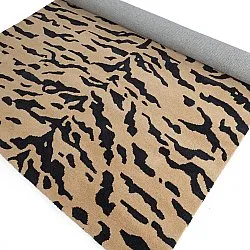 Dywany shaggy - Zebra Tufted Wool Premium (beżowy/czarny)