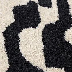 Dywany shaggy - Zebra Tufted Wool Premium (biały/czarny)