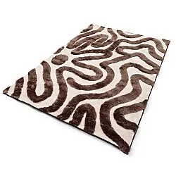 Dywany shaggy - Akaba (brązowy/jasnoróżowy)
